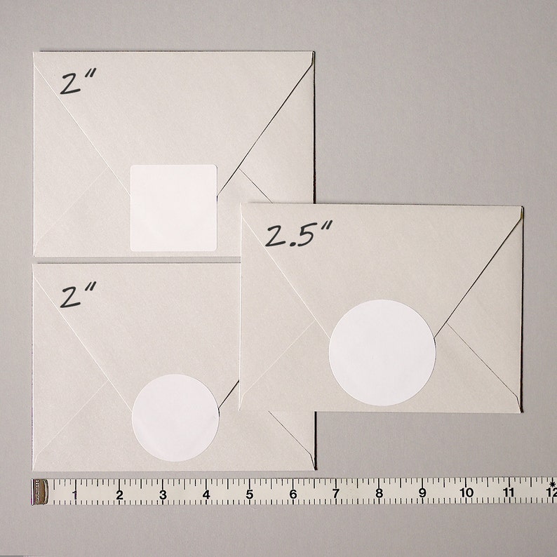 return address FORGET-ME-NOT wreath label stickers blue flowers minimalist personalized square 20 medium 2 white cream tan envelope seals
