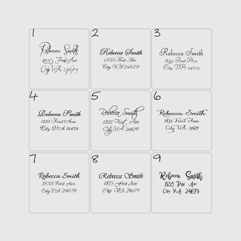 Cursive FANCY elegant font return address label stickers Etsy