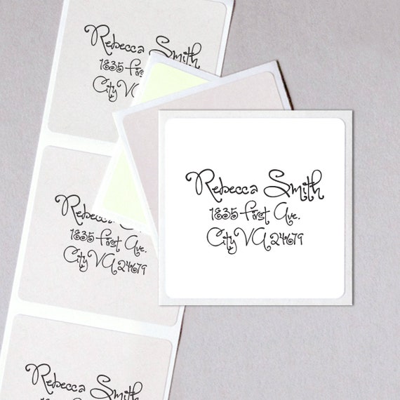 FUNKY Font Return Address Label Stickers Modern Minimalist Etsy