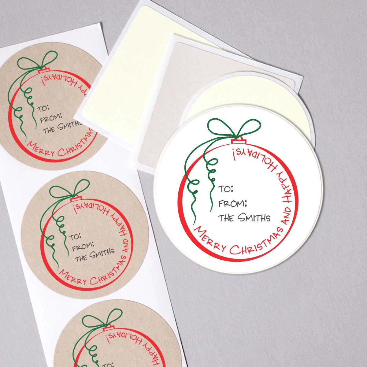 Personalised GLOSS Christmas Xmas Stickers Labels Gift Tag Present Wrapping Seal 