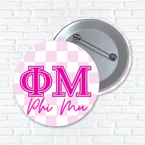 3&quot; Sorority Game Day Buttons – Perfect for College Football Saturdays! Greek Life Buttons