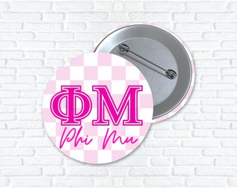 3" Sorority Game Day Buttons – Perfect for College Football Saturdays! Greek Life Buttons