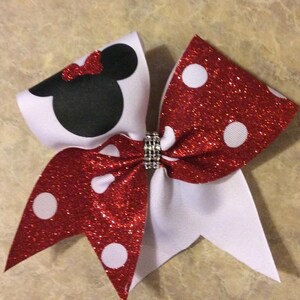 Minnie Mouse cheer bow