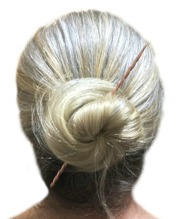 Twisted Copper Hair Stick Metal Hair Pin Minimalist Hair Bun Etsy
