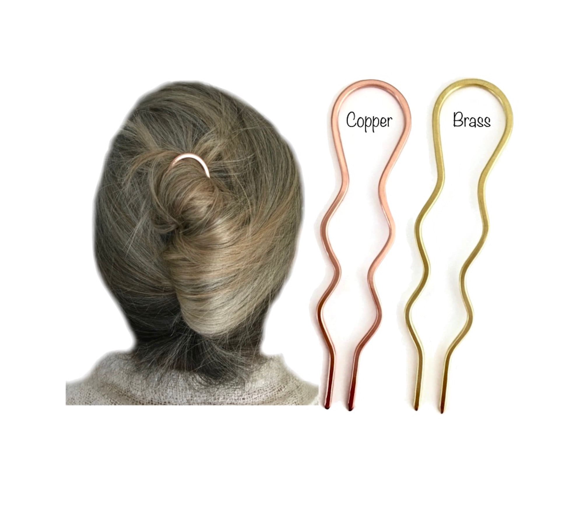 Wavy French Hair Pin for THICK Hair Metal Hair Fork Hair Etsy Canada