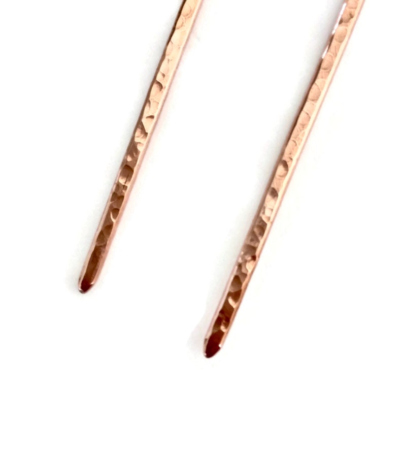 MEDIUM or THICK HAIR Metal Hair Slide Celtic Trinity Hair Stick Boho Indie Hair Pin, Hair Fork Copper Hair Bun Holder