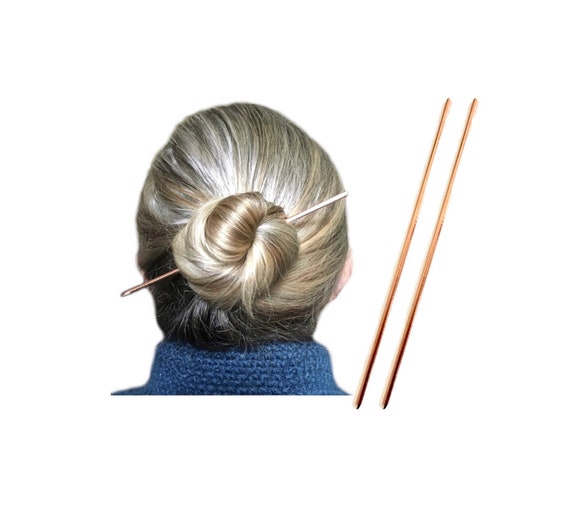 2 Copper Hair Sticks Copper Hair Pins Metal Hair Bun Holder - Etsy 2 Copper Hair Sticks Copper Hair Pins Metal Hair Bun Holder - Etsy