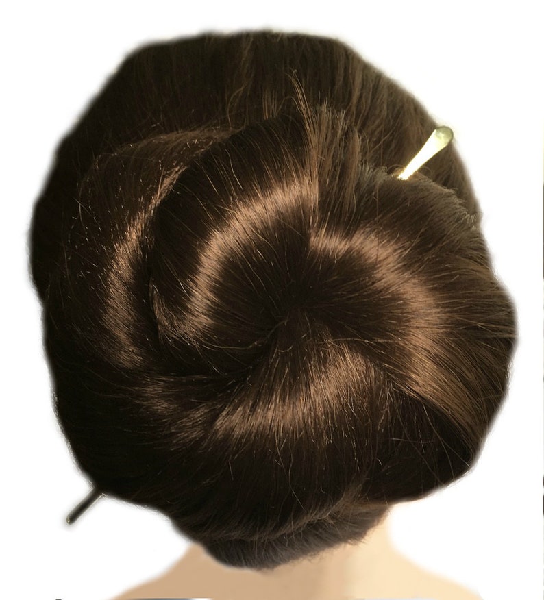 Metal Hair Slide Long Hair Pin Metal Hair Bun Holder 2 Brass Hair Sticks Minimalist Hair Jewellery Gold Hair Pins