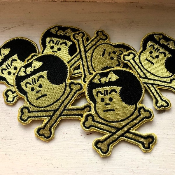 Nancy Embroidered Iron-on Patch (GOLD & WHITE available)