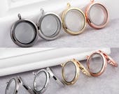 30mm Round Magnet Magnetic Glass Photo Memory Glass Living Floating Locket Pendant Locket ,Magnet Necklace Closure Locket Shadow Box Locket