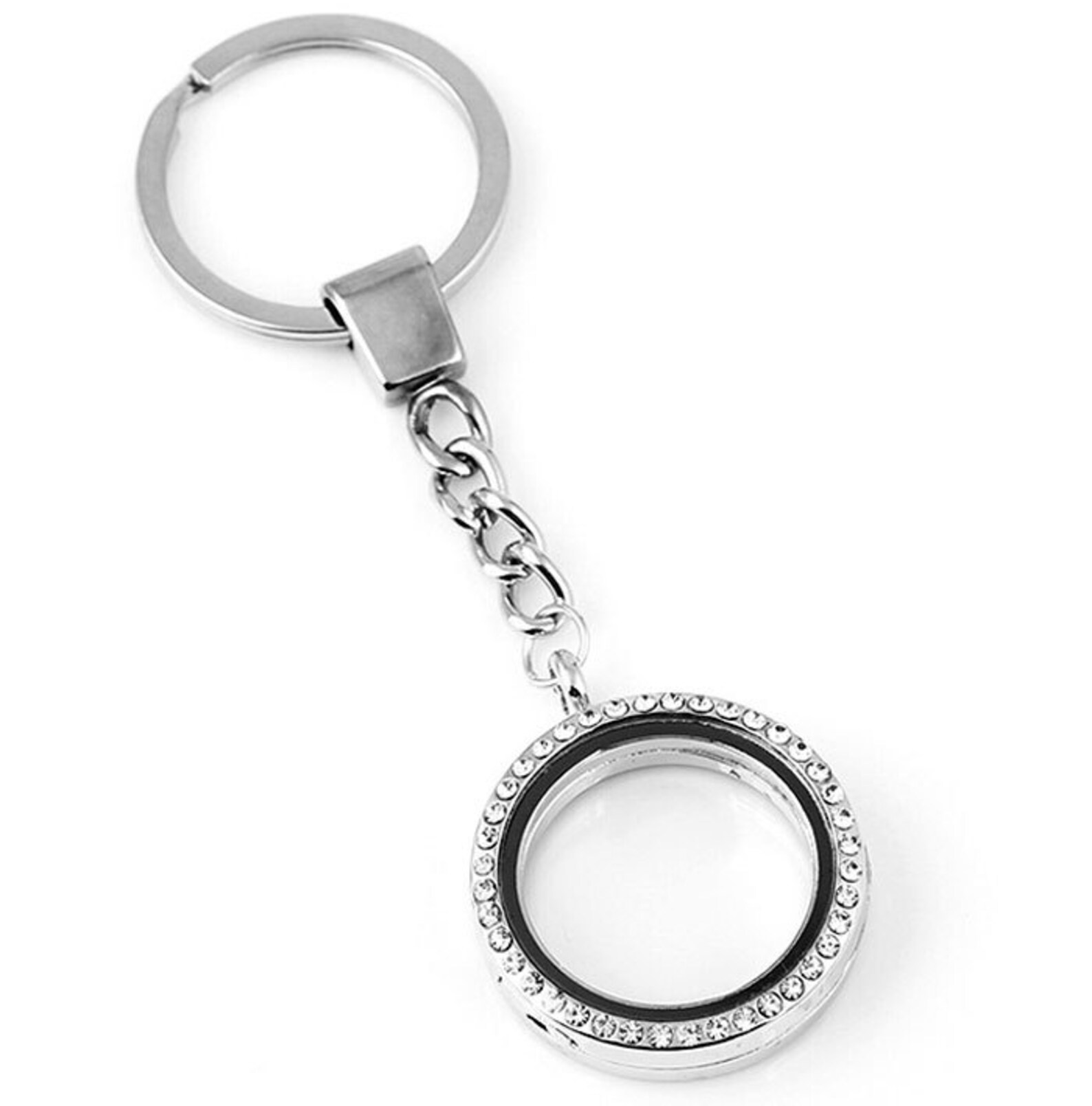 30MM Round Floating Keychain Locket ,floating Glass Locket With