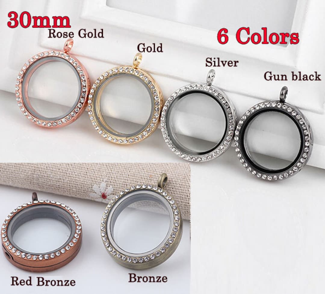 30mm Round Floating Glass Locket floating Locket Pendant With Etsy