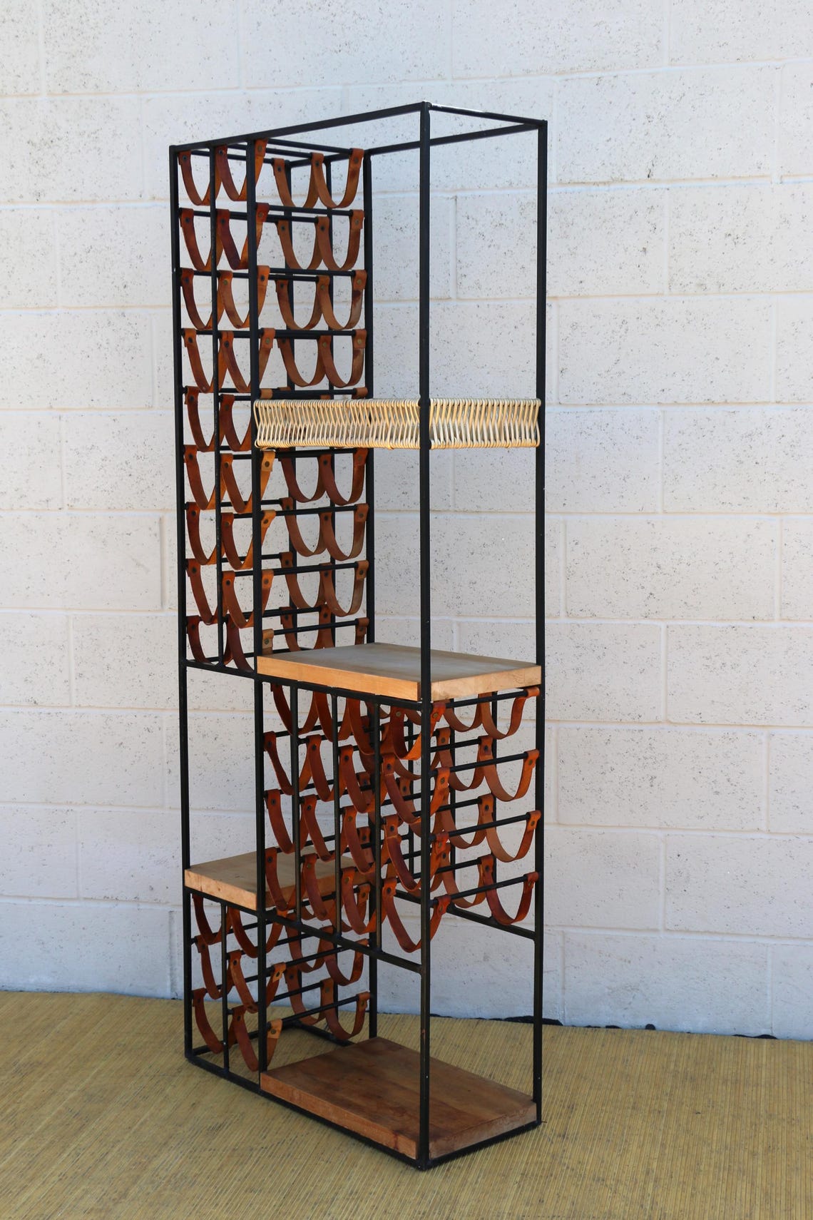 Vintage 1960s Extra Large Wine Rack With Shelving by Arthur Umanoff - Etsy