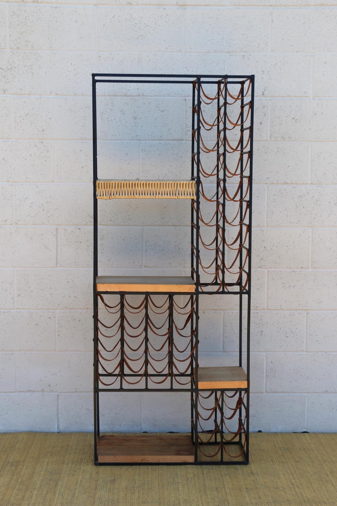 Vintage 1960s Extra Large Wine Rack With Shelving by Arthur Umanoff - Etsy