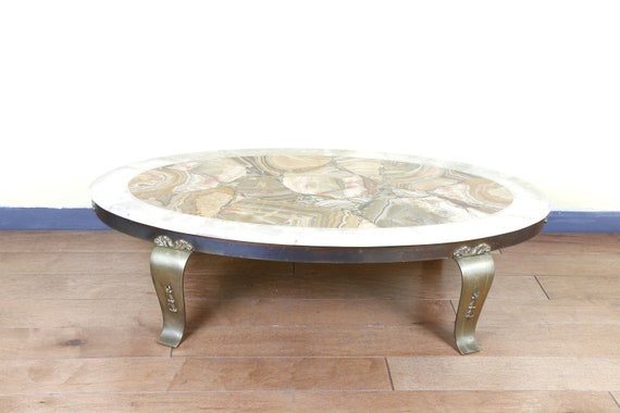 Muller's Onix コーヒーテーブル　HECHO EN MEXICO Muller Onyx Top Arturo Pani Coffee Table - Etsy