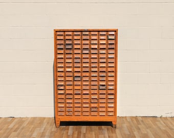 Vintage Addressograph Industrial Steel Metal 133 Drawer Parts & File Cabinet