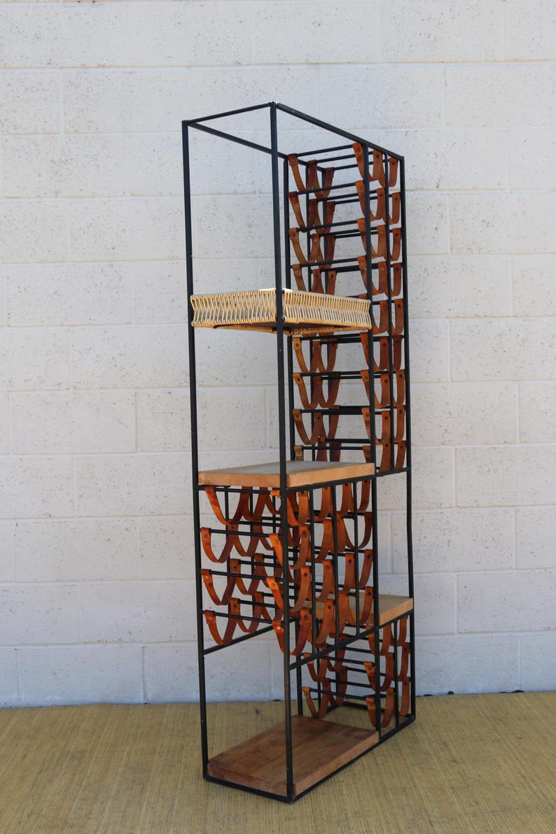 Vintage 1960s Extra Large Wine Rack With Shelving by Arthur Umanoff - Etsy
