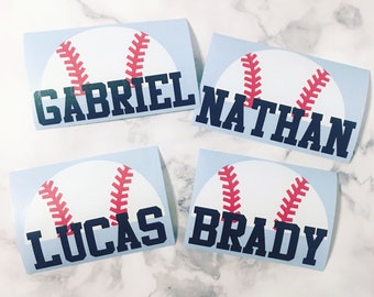 Baseball Name Decal, Baseball Decal, Baseball Car Decal, Baseball Player Decal, Baseball Yeti Decal