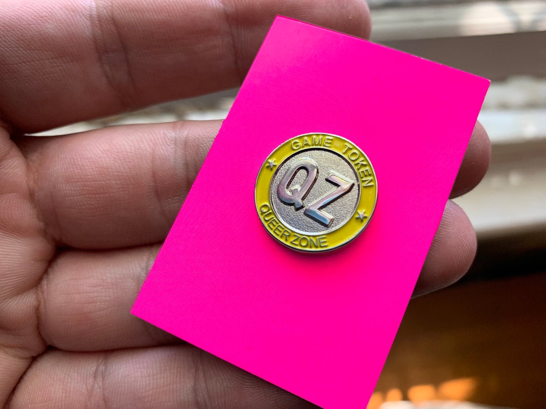 Queerzone Arcade Token Pin Etsy