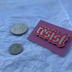 RESIST Enamel Pin image 3