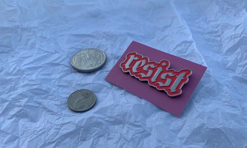 RESIST Enamel Pin image 3