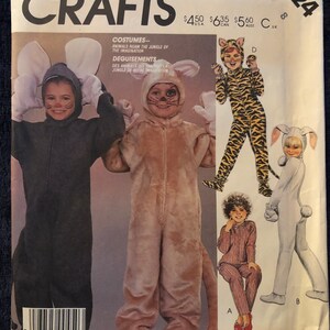 1980s McCall&#39;s 2624 Boys and Girls Animal Costume