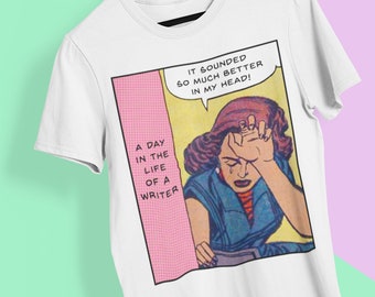 Funny Writer Gift, Writer Shirt, Writer Tee: Day in Life of Writer, Funny Author Gift, Novelist Shirt, Gift For Author, Author Shirt