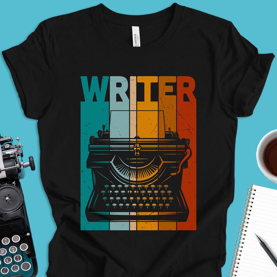 Signwriter Merch Vintage Typewriter Writer T-shirt, Retro Writer Graphic Tee, Gift for ...