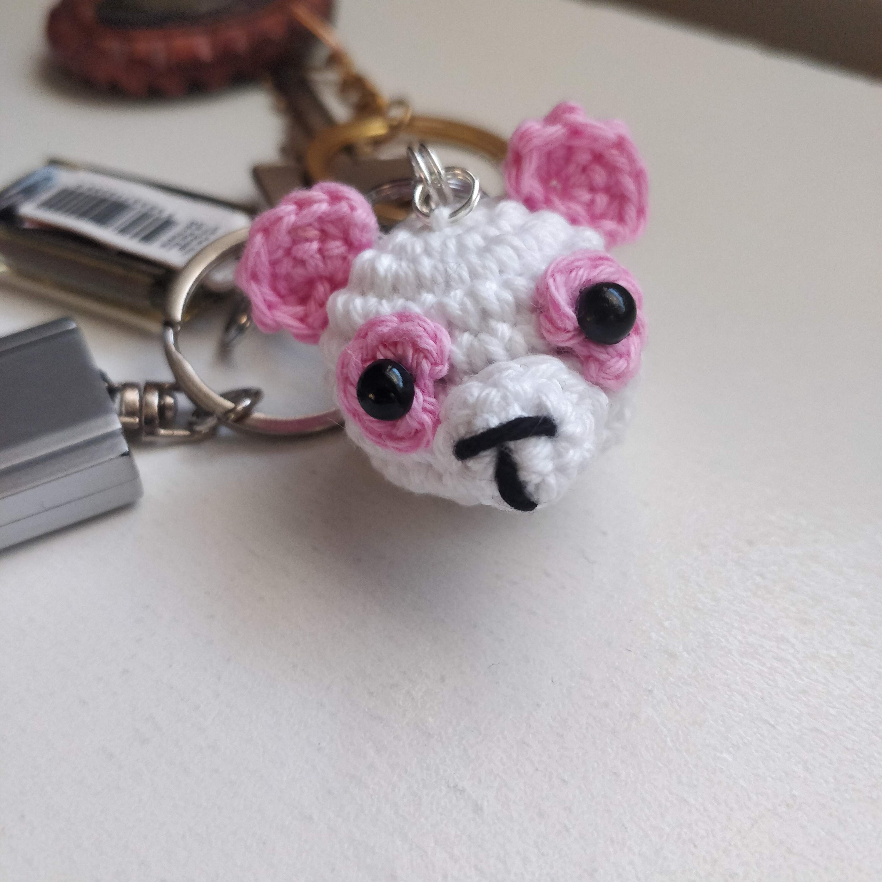 Crochet Panda Keychain for Charity amigurmi toy plush key Etsy
