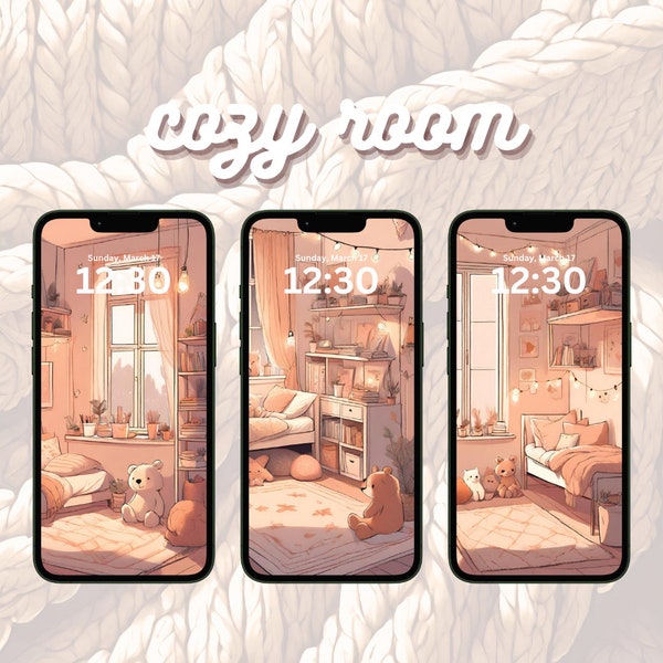 Cozy Room Phone Wallpaper | Cute Background | iOS, Android, Cellphone | Watercolor, Abstract, Soft Aesthetic, Pretty, Cozy Aesthetic, Warm