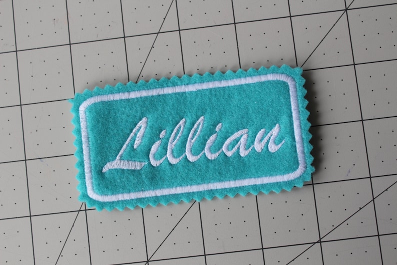 Custom Felt Ironon Name Patch 4x2 Inches Monogrammed Etsy