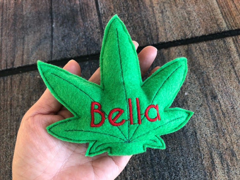 Cat Toy Personalised Catnip Marijuana Leaf Toy for Cat Etsy