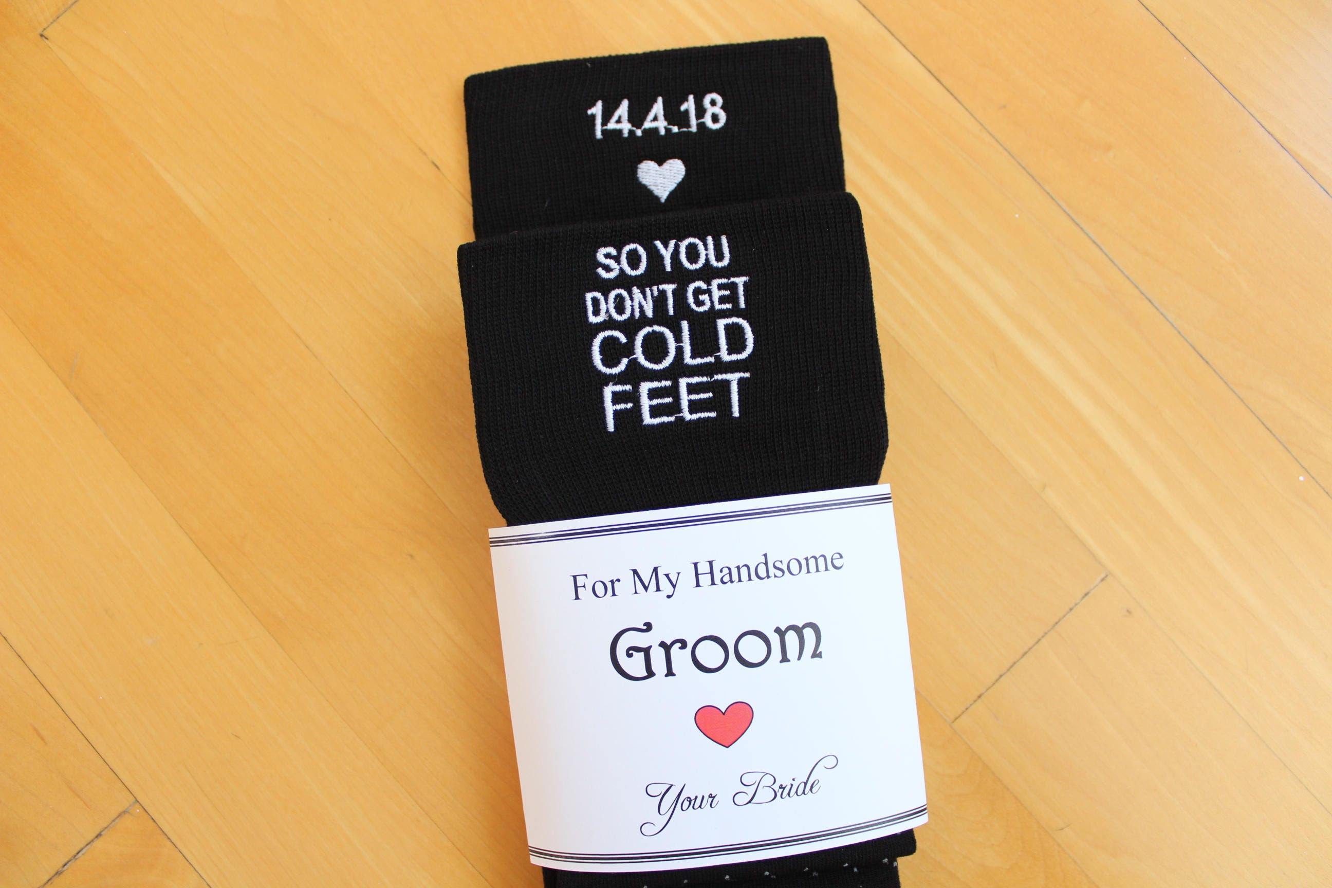 So You Don't Get Cold Feet Groom Socks Groom Wedding | Etsy