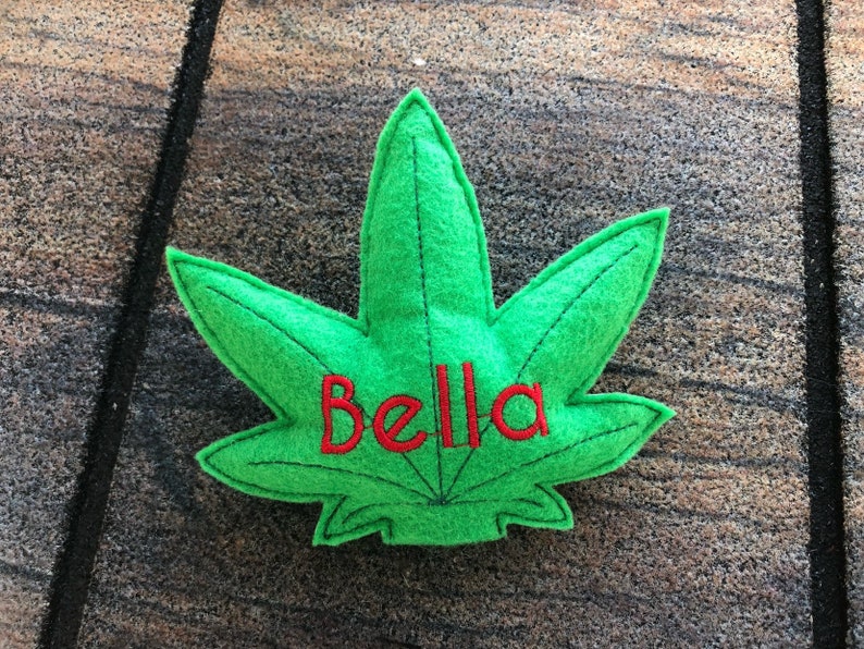 Cat Toy Personalised Catnip Marijuana Leaf Toy for cat Etsy