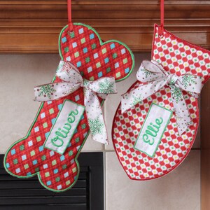 Dog Bone Stockings, personalized, custom name, Cotton Pet Stocking, christmas stocking for dog,cat christmas stocking,Fish stocking for cat