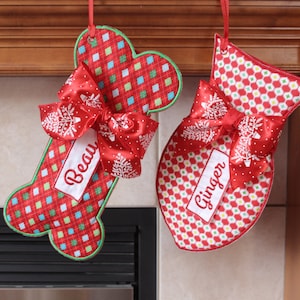 Dog Bone Stockings, personalized, custom name, Cotton Pet Stocking, christmas stocking for dog,cat christmas stocking,Fish stocking for cat