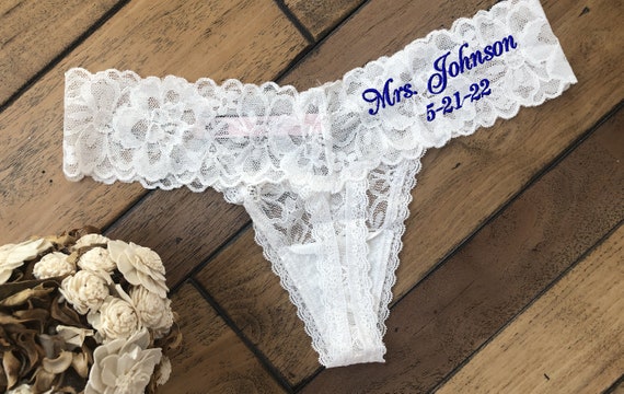 Bride Thong Panties Personalized From Victoria's Secrets, Last