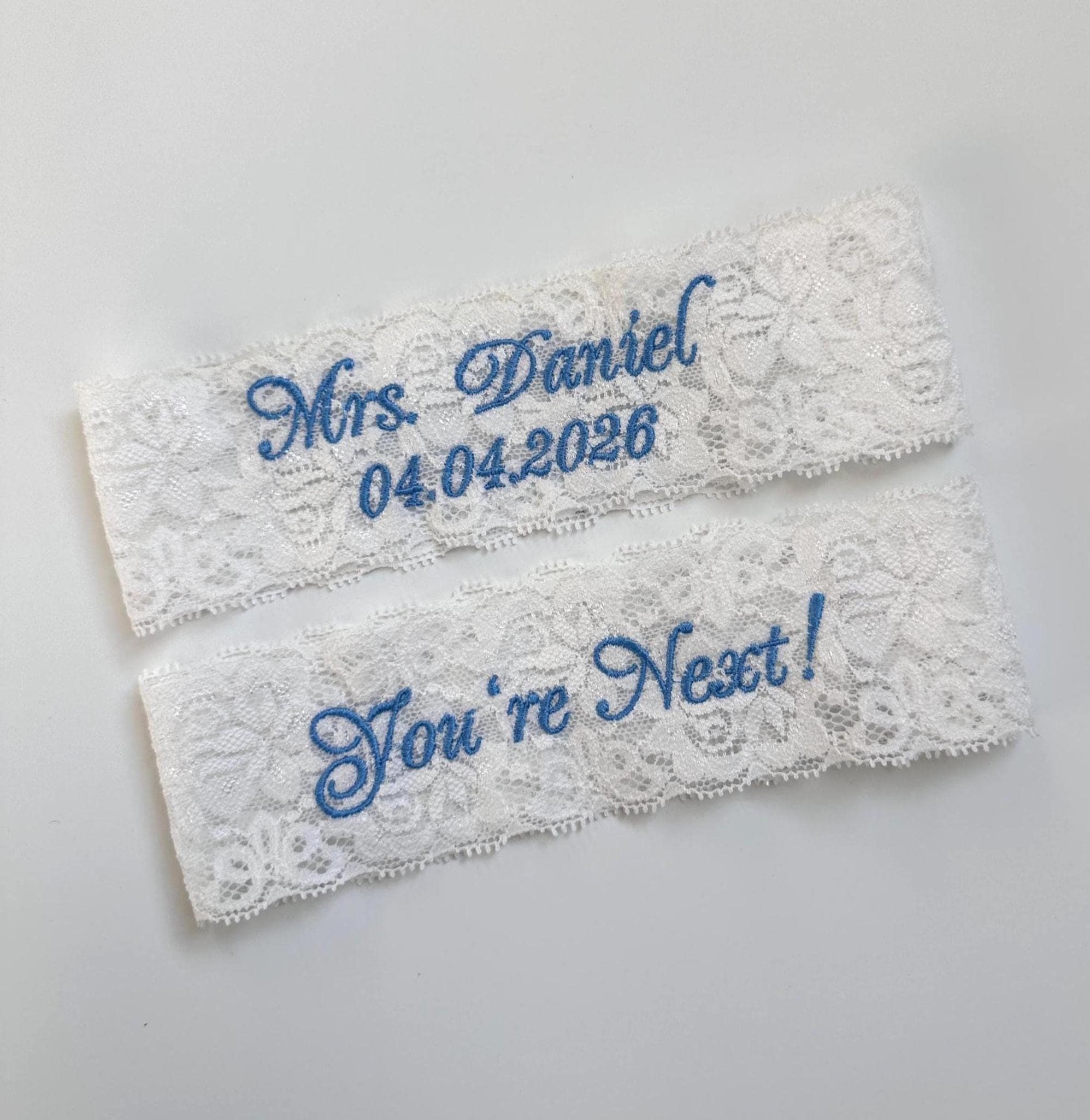 custom garter belt for wedding Amazon.com: Unittype 2 Pcs Plus Size Women's Wedding Bridal Garter Belts  15.75-29.92 Inch Adjustable Lace Flower Garters for Bride White Leg Bride  Accessories for Prom : Clothing, Shoes & Jewelry