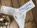 Bride Panties Personalized, Named Bridal Lingerie in Off-white, Mrs Thongs, Honeymoon gift, Bachelorette gift
