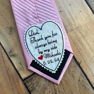 Father of the Bride Embroidered Tie Patch Personalized, Iron-on Patch, Father of Bride Gift Personalized