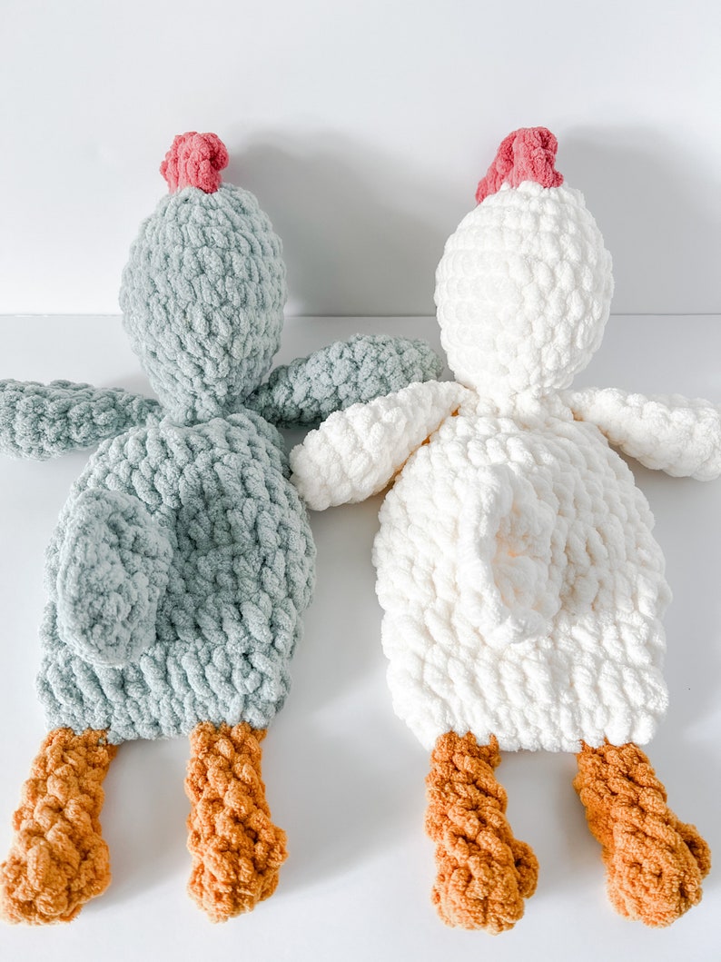 Hazel Hen Crochet Pattern, Crochet chicken , Rooster, snuggle toy, Snuggler, Lovey, farm animal, spring, pet image 2