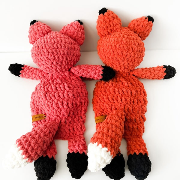 The Woodland Fox Crochet Pattern, Crochet Critter, snuggler toy