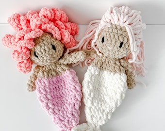 The Makimi Mermaid Crochet Pattern, Ocean, snuggler toy, Snuggle toy
