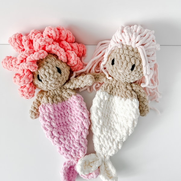 The Makimi Mermaid Crochet Pattern, Ocean, snuggler toy, Snuggle toy