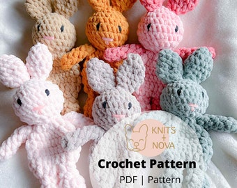 Baby Boho Bunny Crochet Pattern, Crochet baby bunny, rabbit, snuggle toy, Snuggler, Lovey, Easter, farm animal, spring, pet, spooky, creepy