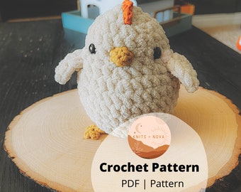 Cheeps the Chick Crochet Pattern, baby chick, chicken, snuggle toy, Snuggler, Lovey, Easter, baby toys, heirloom, no sew, hen, plush