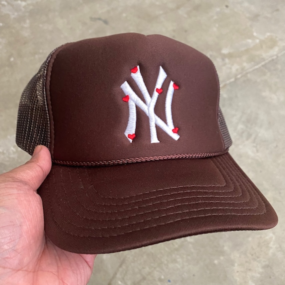 NY Trucker Hat New York Baseball Hat Cap Hearts Etsy