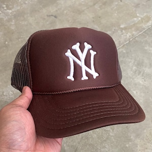 NY Bones Trucker Hat New York Baseball Hat Cap NY Snapback