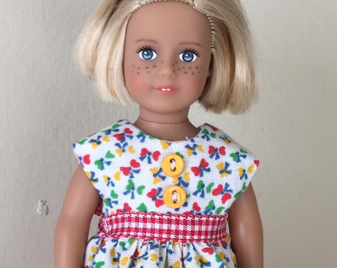 6 Mini Doll Clothes Print Dress With Buttons and Etsy