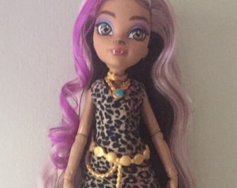 Fits Monster High G3 dolls: animal print dress